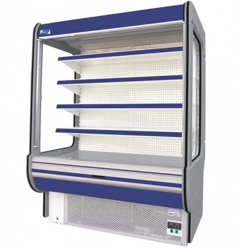 Otwarty regał chłodniczy z przeszklonymi bokami, głębokość 655 mm | COLD REMO R*655