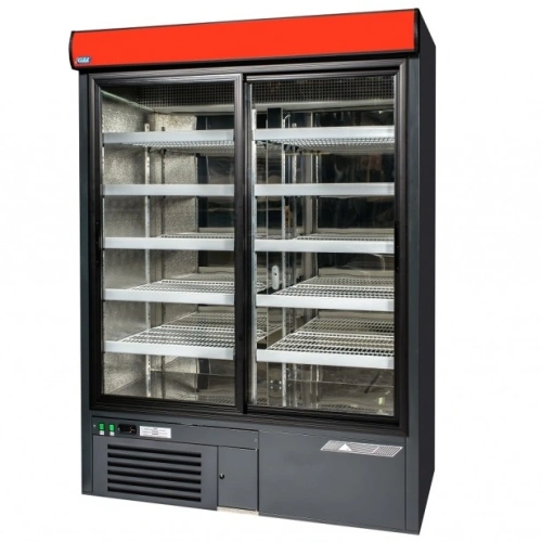 Szafa chłodnicza z podwójnymi, przeszklonymi drzwiami przesuwnymi, wysokość 2m | COLD ASTANA SW DR