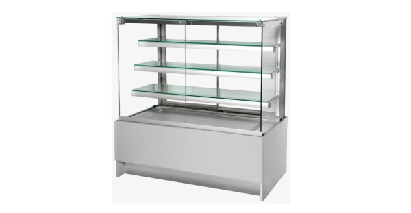 Chłodząca witryna cukiernicza, szklana z prostą szybą | COLD MALAGA C PN-w