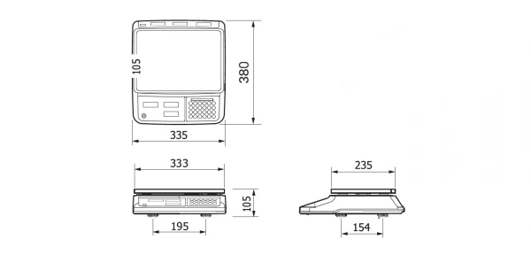 Waga sklepowa PR-II 15B z portem USB Waga sklepowa PR-II 15B z portem USB