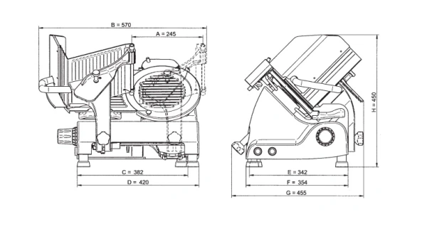 Krajalnica grawitacyjna do sera | Ma-Ga 210p2T