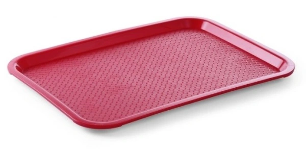 Taca z polipropylenu - FAST FOOD 350x450 czerwona | Hendi 878811