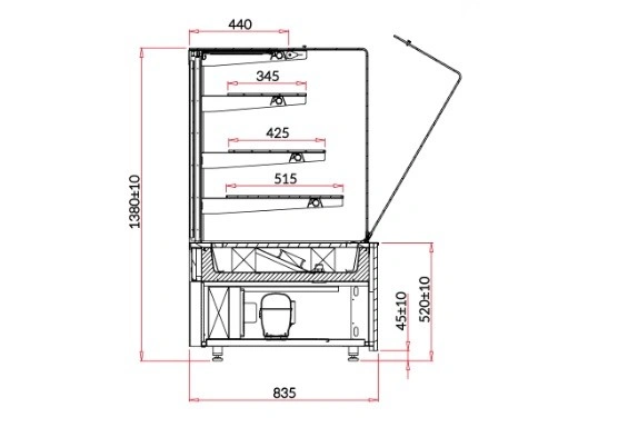 Witryna cukiernicza chłodnicza IGLOO CUBE W