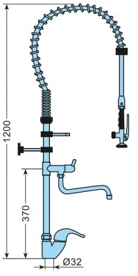Bateria ze spryskiwaczem, kran mieszający AG-1M/05FE Bateria ze spryskiwaczem, kran mieszający AG-1M/05FE