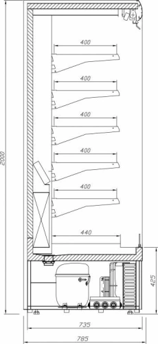 Regał chłodniczy JUKA R-1 RYGA