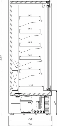 Regał chłodniczy JUKA R-1 RYGA
