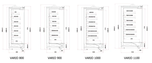 Otwarty regał chłodniczy pod agregat zewnętrzny, 6 półek, górne oświetlenie LED | IGLOO VARIO H Otwarty regał chłodniczy pod agregat zewnętrzny, 6 półek, górne oświetlenie LED | IGLOO VARIO H