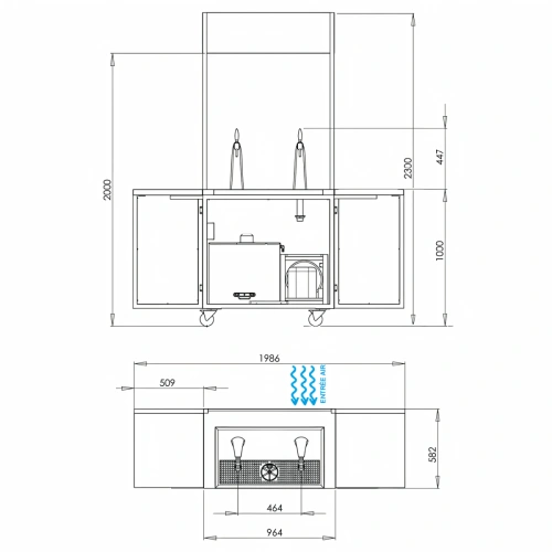 Chłodziarka do piwa ROLLER STAND BEER UP dolny system napełniania