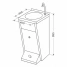 Zestaw umywalkowy wolnostojący 400 x 400 x 895 mm KZ-S4490
