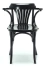 Krzesło drewniane z oparciami czarne | Go In Grande Botte