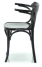 Krzesło drewniane z oparciami czarne | Go In Grande Botte