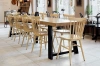 Krzesło drewniane z półokrągłym oparciem naturalne | Go In Bistro Pico