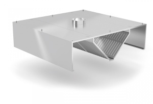 Okap centralny skrzyniowy - głębokość 2200mm