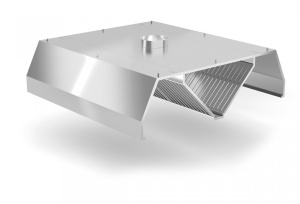 Okap centralny trapezowy - głębokość 2200mm