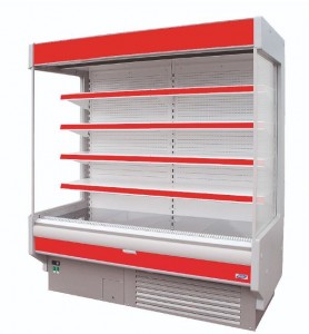 Otwarty regał chłodniczy z roletą nocną, głębokość 890 mm | COLD PRAGA R P