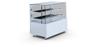 Witryna cukiernicza chłodnicza, niska, panoramiczne przeszklenie | IGLOO GASTROLINE CUBE W