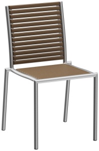 Krzesło kawiarniane ciemnobrązowe stalowe | Go In Rubin