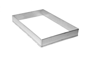 Rant prostokątny nierdzewny 39x29cm, 59x39cm