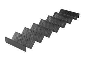 Stojak na kanapki fala aluminiowy perforowany 58cm