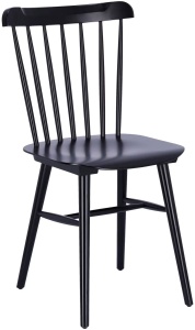 Krzesło drewniane z półokrągłym oparciem czarne | Go In Bistro Pico