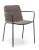 Krzesło plecione z oparciami taupe szerokie | Go In Florista