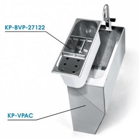 Pojemnik do mycia sztućców z kranem | KP-BVP-27122