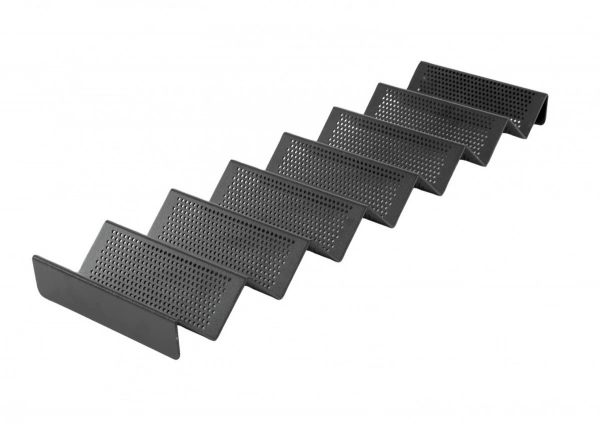 Stojak na kanapki fala aluminiowy perforowany 58cm