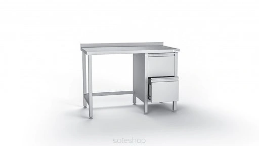 Stół nierdzewny z szufladami i 100-200 cm