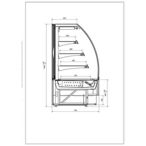 Witryna cukiernicza Juka R-1 VIENNA O ; C-1 VIENNA Z