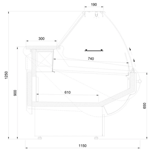 Lada chłodnicza JUKA L-1 HAWANA 115 Lada chłodnicza JUKA L-1 HAWANA 115