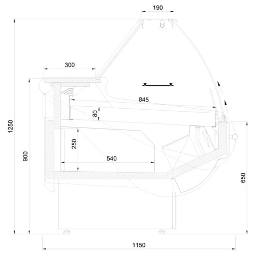 Lada chłodnicza JUKA L-1 HAWANA 115 Lada chłodnicza JUKA L-1 HAWANA 115