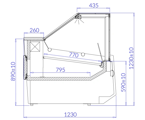 Lada chłodnicza z prostą szybą | IGLOO SAMOS Lada chłodnicza z prostą szybą | IGLOO SAMOS