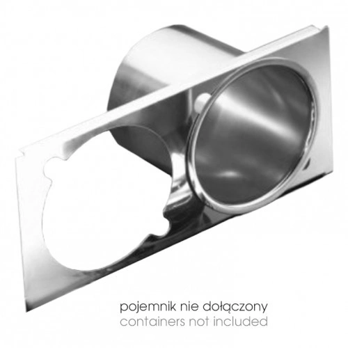 Kołnierz mocujący do kuwet ze stali nierdzewne na 2 pojemniki | KP-SUP-14-15