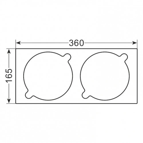 Kołnierz mocujący do kuwet ze stali nierdzewne na 2 pojemniki | KP-SUP-14-15
