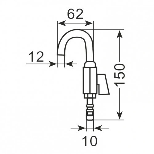 Nalewak nablatowy z mosiądzu | KP-VPACF