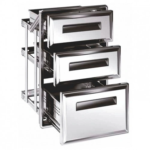 Szuflada potrójna o głębokości 458 mm wysokość 629 mm stal nierdzewna | DF-AR11C