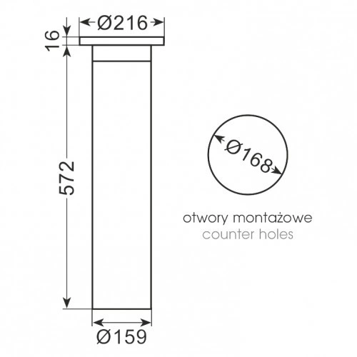 Dozownik do kubków o średnicy (124-143 mm) z tworzywa | C2510C