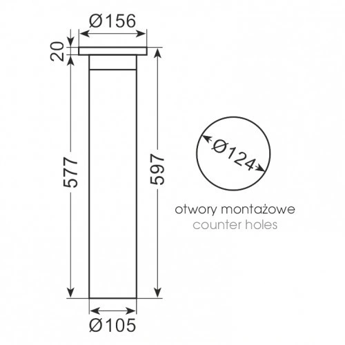 Dozownik kubków o średnicy 62-92 mm przezroczysty | DZ-C5250C