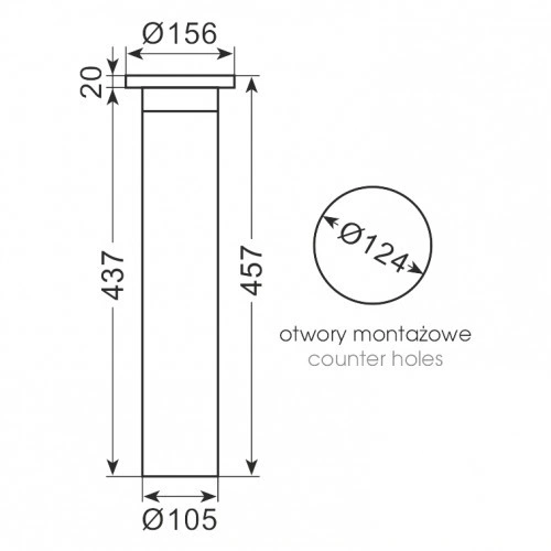 Dozownik kubków o średnicy 62-92 mm przezroczysty | DZ-C5250C18