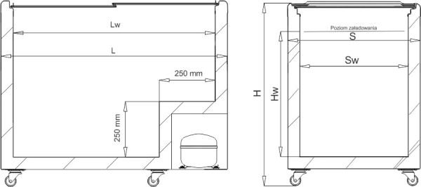 Zamrażarka skrzyniowa z płaską szybą 245 litrów | BYFAL ARO-301/2