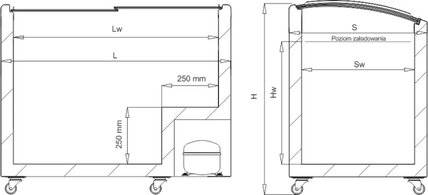 Zamrażarka skrzyniowa z ukośną szybą 245 litrów | BYFAL ARO-306/2 Zamrażarka skrzyniowa z ukośną szybą 245 litrów | BYFAL ARO-306/2