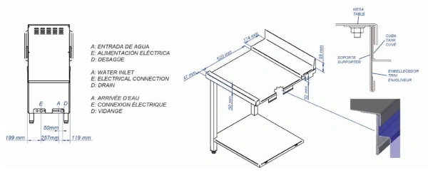 Zmywarka kapturowa sterowana elektronicznie | kosz 500x500 mm | 9 kW | 400 V | FAGOR AD-125