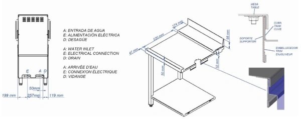 Zmywarka kapturowa sterowana elektronicznie | kosz 500x500 mm | 9,6 / 14,1 kW | 400 V | FAGOR COP-144