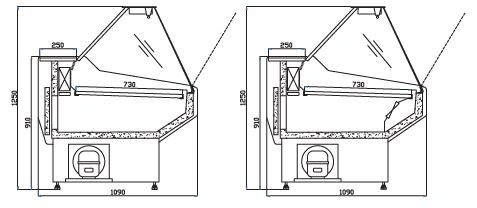 Lada chłodnicza z prostą szybą, głębokość 1090 mm | COLD BRAGA W S 1090 Lada chłodnicza z prostą szybą, głębokość 1090 mm | COLD BRAGA W S 1090