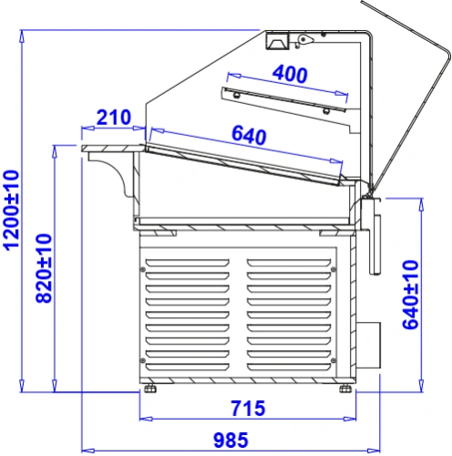 Lada piekarnicza, otwierana szyba, drewniany ruszt | IGLOO PASTELLA BAKE
