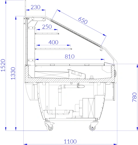 Samoobsługowa witryna chłodnicza na kółkach | IGLOO MAXIM