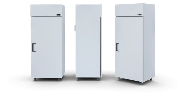 Pojedyncza szafa mroźnicza z pełnymi drzwiami, samodomykacz, 5 półek, ogrzewane ościeżnice | IGLOO JOLA P M, JOLA P AG M