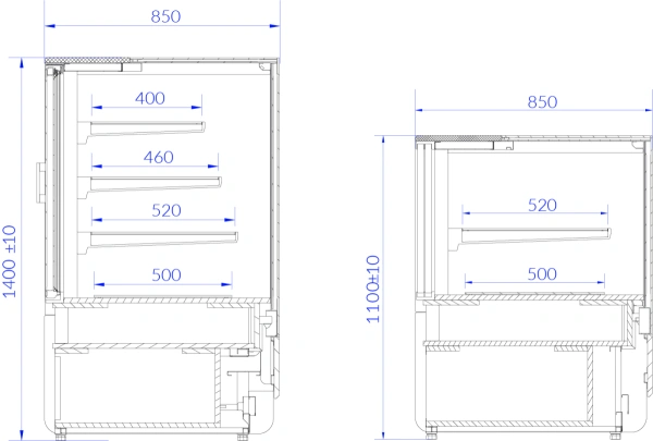 Neutralna witryna cukiernicza | IGLOO INNOVA NEUTRAL