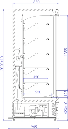 Regał ekspozycyjny samoobsługowy, stacja benzynowa | IGLOO ECOMAX