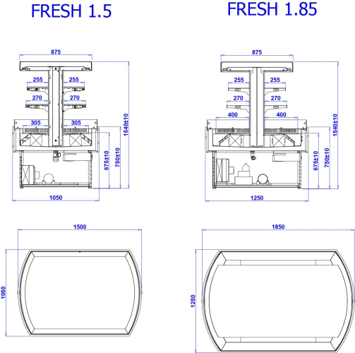 Wyspa sprzedażowa chłodnicza samoobsługowa | IGLOO WYSPA FRESH